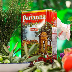 Partanna Robust Extra Virgin Olive Oil - Premium Castelvetrano Oil - Harvested in Sicily - Pure Authentic Italian - Monovarietal - Rich in Flavor - First Cold Pressed - 101oz (3 liter) Tin