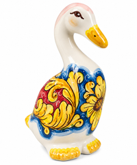 Hand-Painted Italian Ceramic Duck – 7.75”