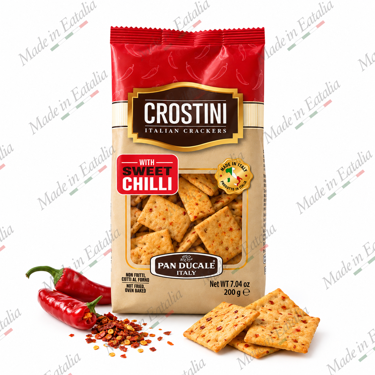 Pan Ducale Crostini Italian Crackers with Sweet Chili 7.04 oz