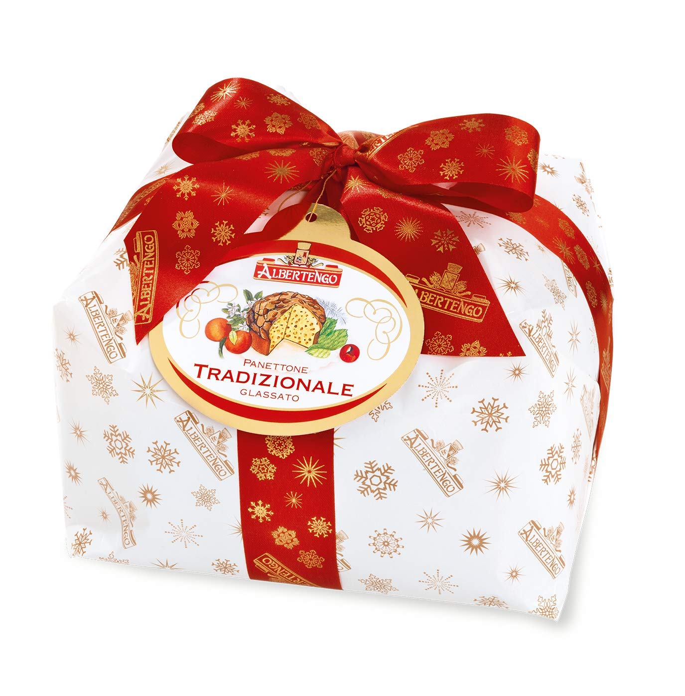 Albertengo Traditional Panettone Cake Glazed, 2.2 Pound