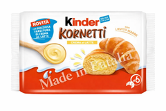 Kinder Kornetti – With Milk Cream - Crema al Latte (6 Pack)