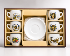 Sicilian Collection Espresso Cup & Saucer Set – 12 Pieces, Service for 6