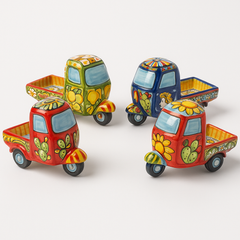 Italian Hand-Painted Ceramic Moto Ape – Assorted Designs (3x5 inches) (1pc)