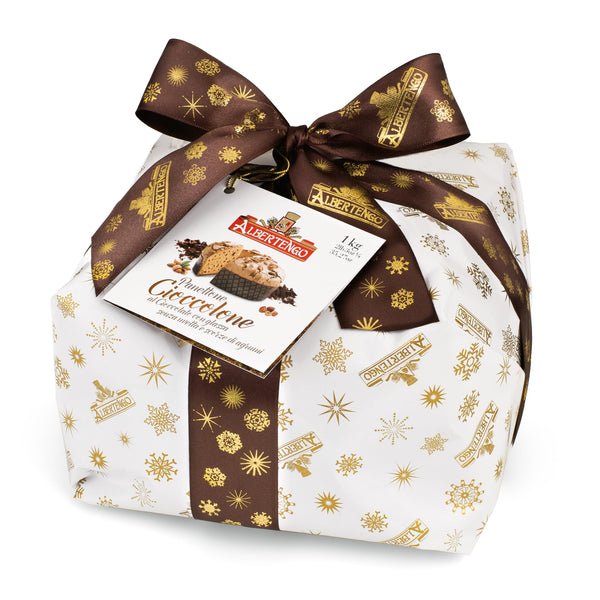 ALBERTENGO - Since 1905 - Panettone "Chocolone", Panettone with Ciocolato with Almonds and Piedmont Hazelnuts PGI