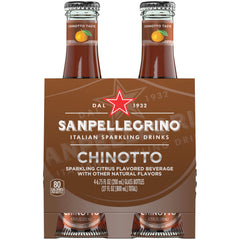 Sanpellegrino Italian Sparkling Drink Chinotto, Sparkling Citrus Beverage, 4 Pack of 6.75 Fl Oz Bottles