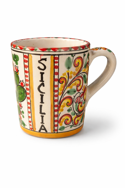 Italian Hand-Painted Ceramic Mug – Sicilia Baroque