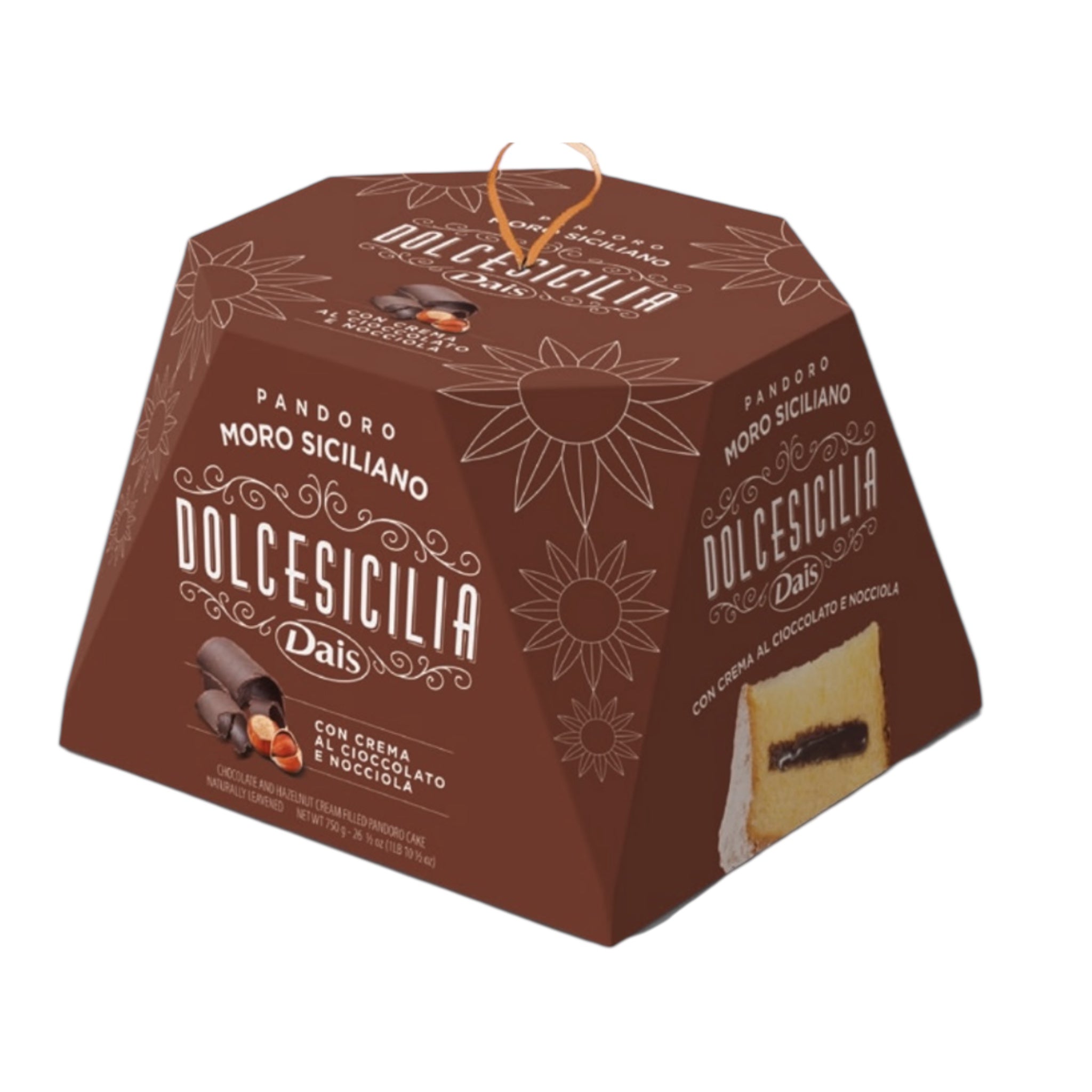 Pandoro With Hazelnut and Chocolate Cream 750g By Dais