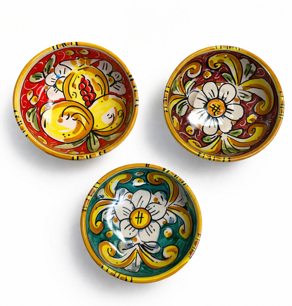 Hand-Painted Italian Ceramic Bowls – Assorted Designs 1pc