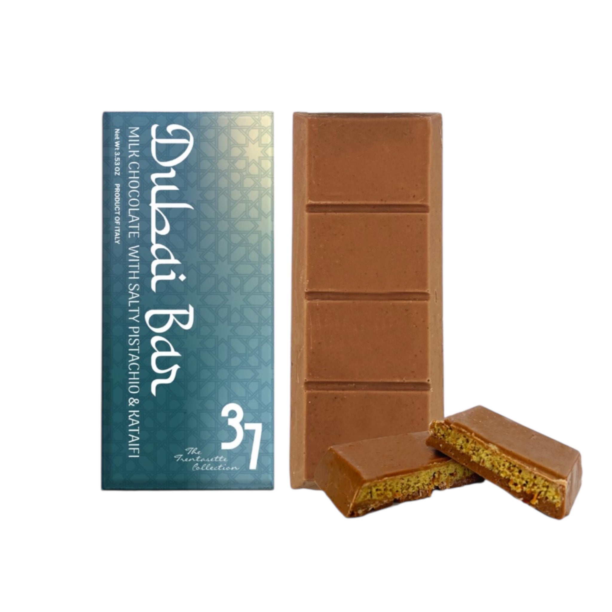 Dubai Chocolate Bar With Milk Chocolate 100g By Trentasette