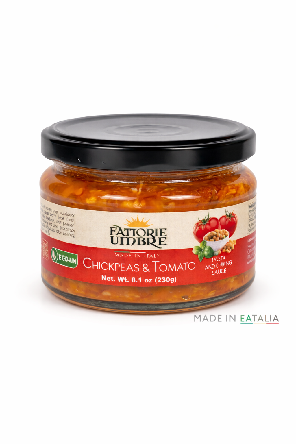 Fattorie Umbre Chickpeas and Tomato Pasta and Dipping Sauce
230g