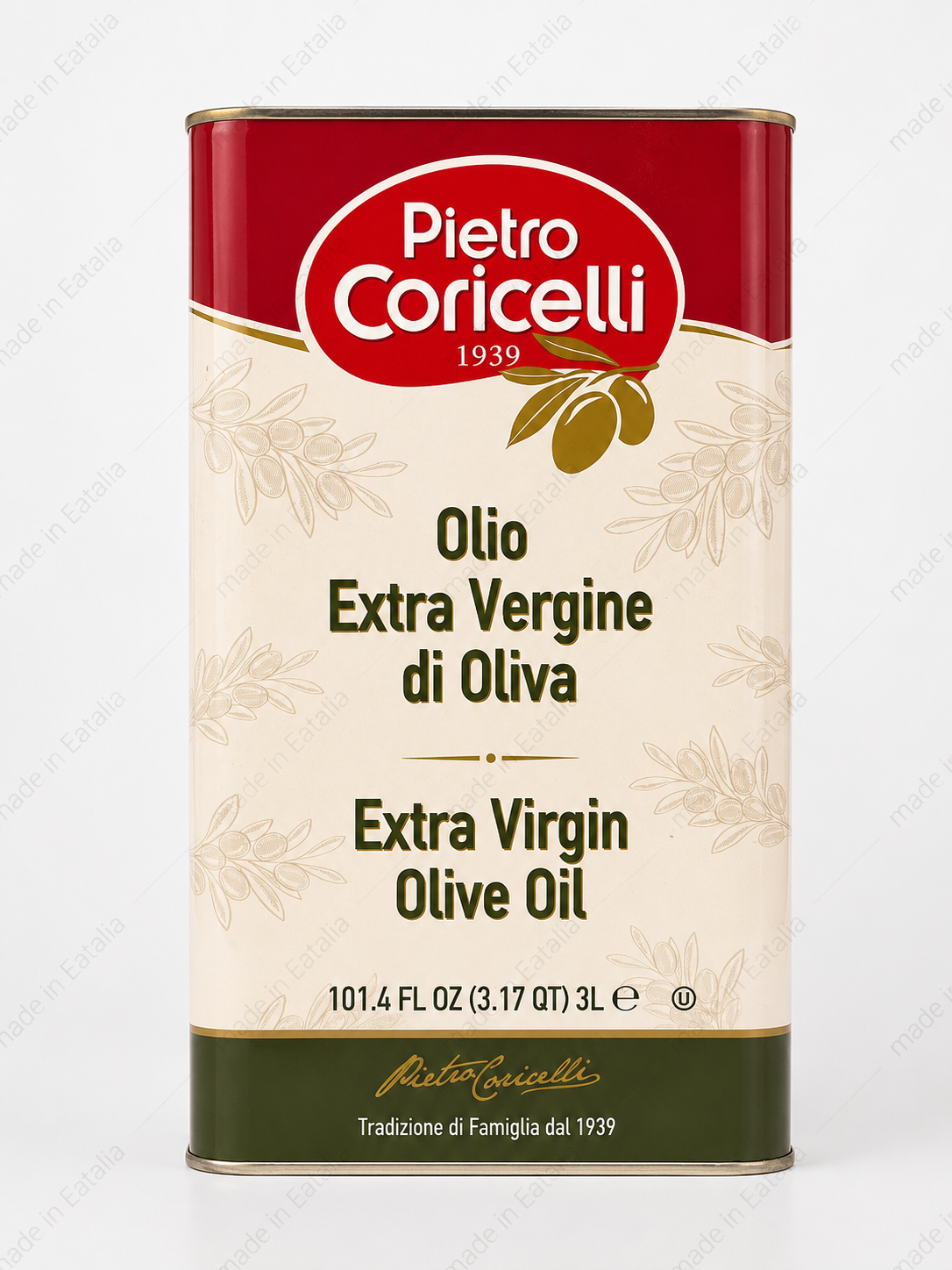 Pietro Coricelli Extra Virgin Olive Oil 3L – Italian EVOO Tin