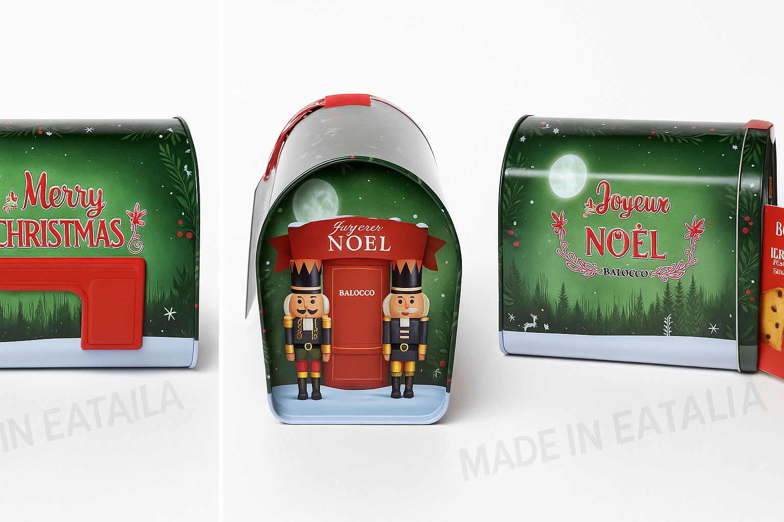 Balocco Panettone Without Candied Santa’s Mailbox Tin 80g