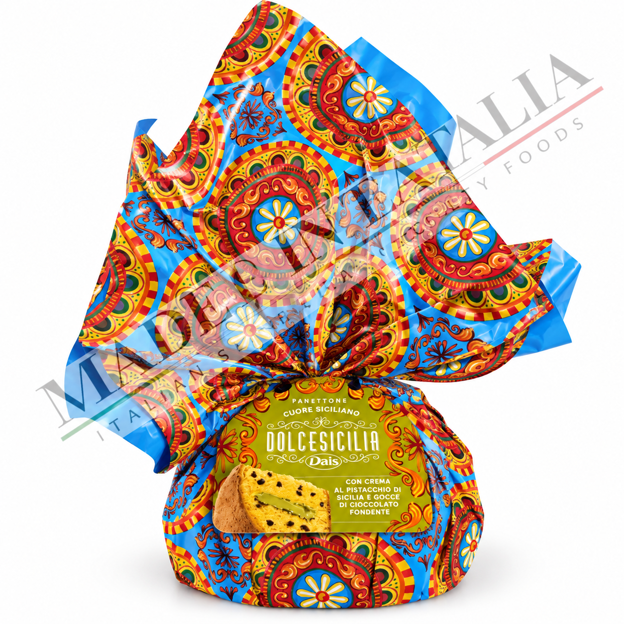 Dais Dolcesicilia Panettone Cuore Siciliano with Pistachio Cream & Dark Chocolate Chips
