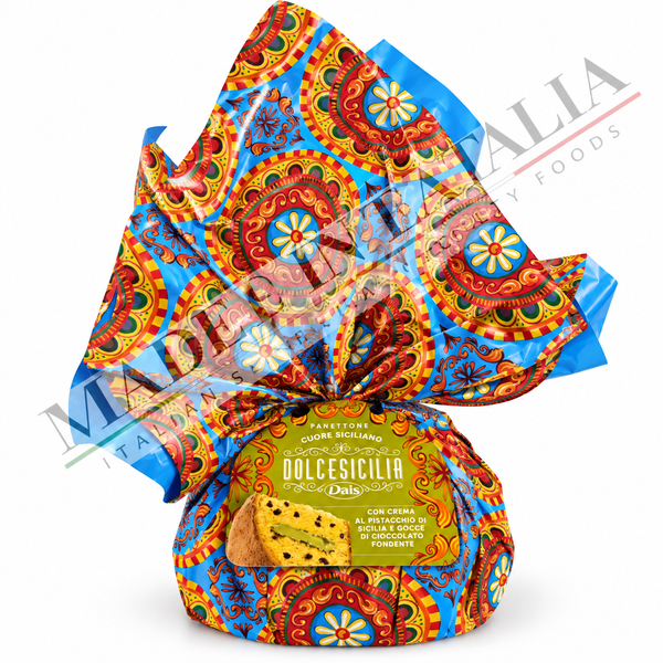 Dais Dolcesicilia Panettone Cuore Siciliano with Pistachio Cream & Dark Chocolate Chips