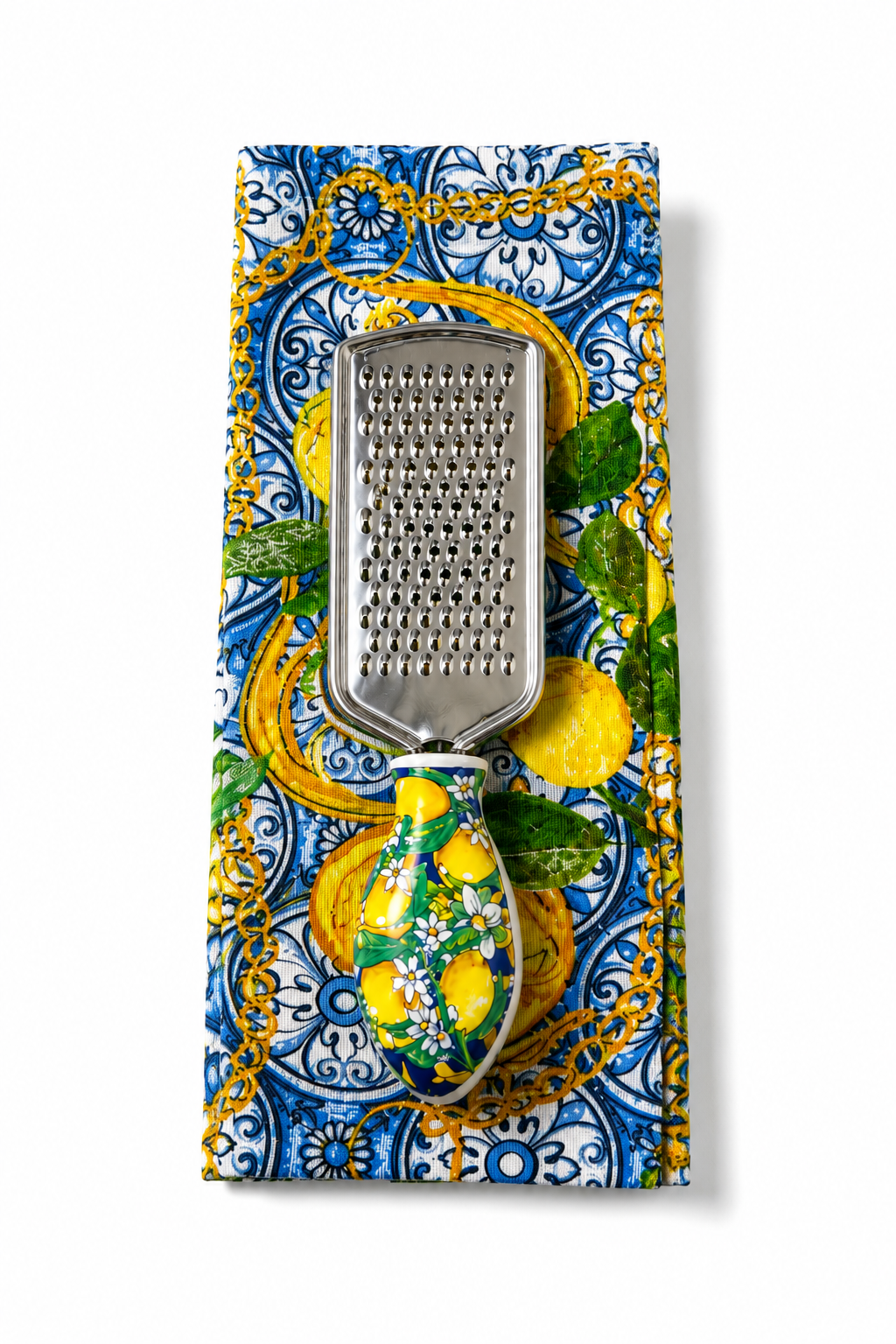 Ceramic Lemon Grater Set with Kitchen Towel