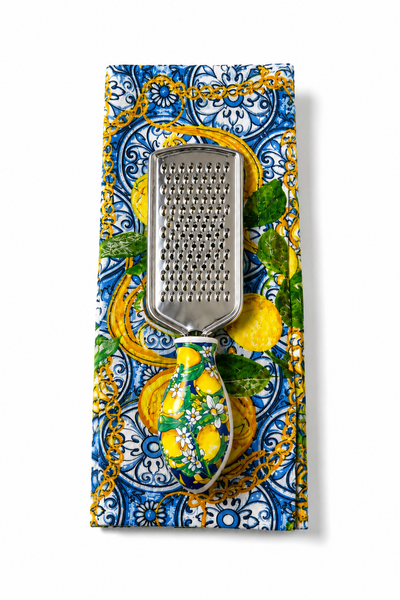 Ceramic Lemon Grater Set with Kitchen Towel