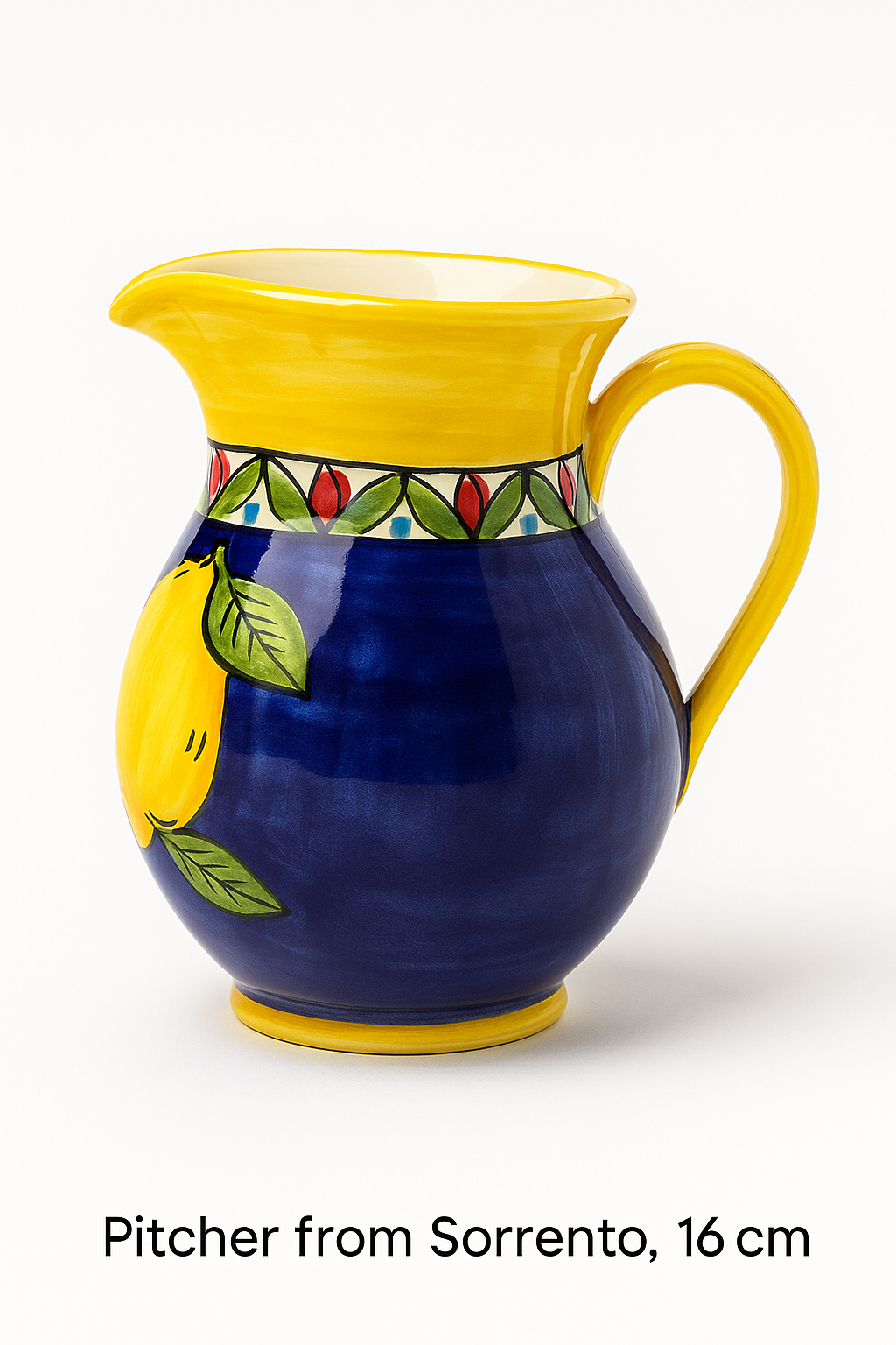 Hand-Painted Ceramic Pitcher from Sorrento – 16 cm