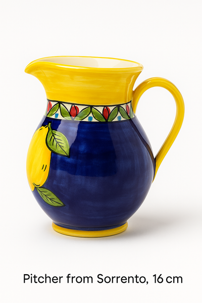 Hand-Painted Ceramic Pitcher from Sorrento – 16 cm