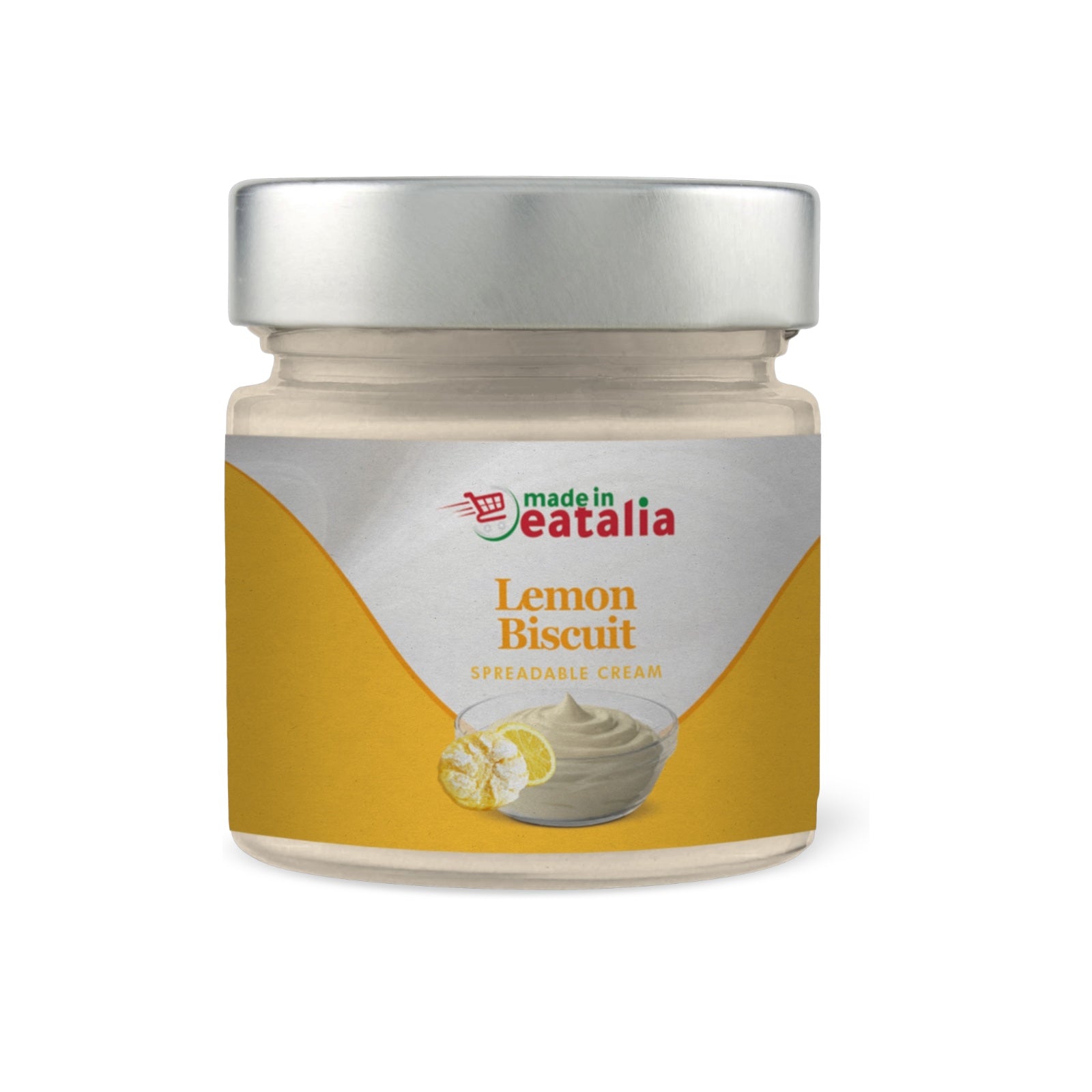 Lemon Biscuit – Creamy Lemon Cookie Spread 200g by Made in Eatalia