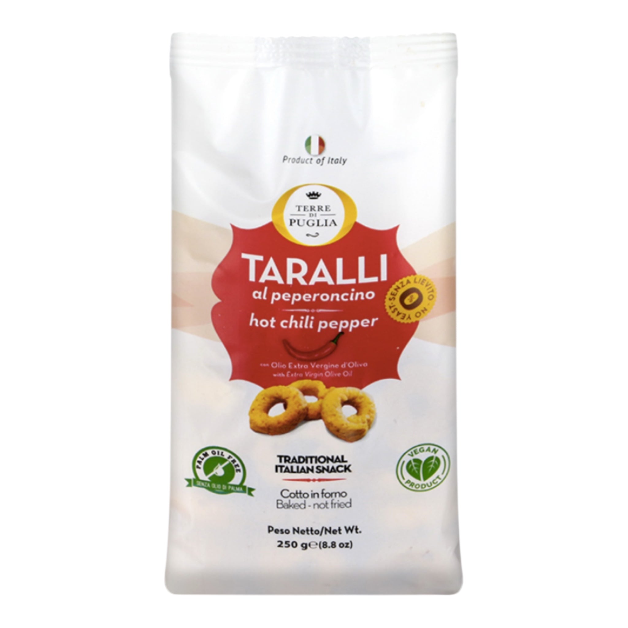 Terre Di Puglia Hot Chili Pepper Flavor Taralli 250g