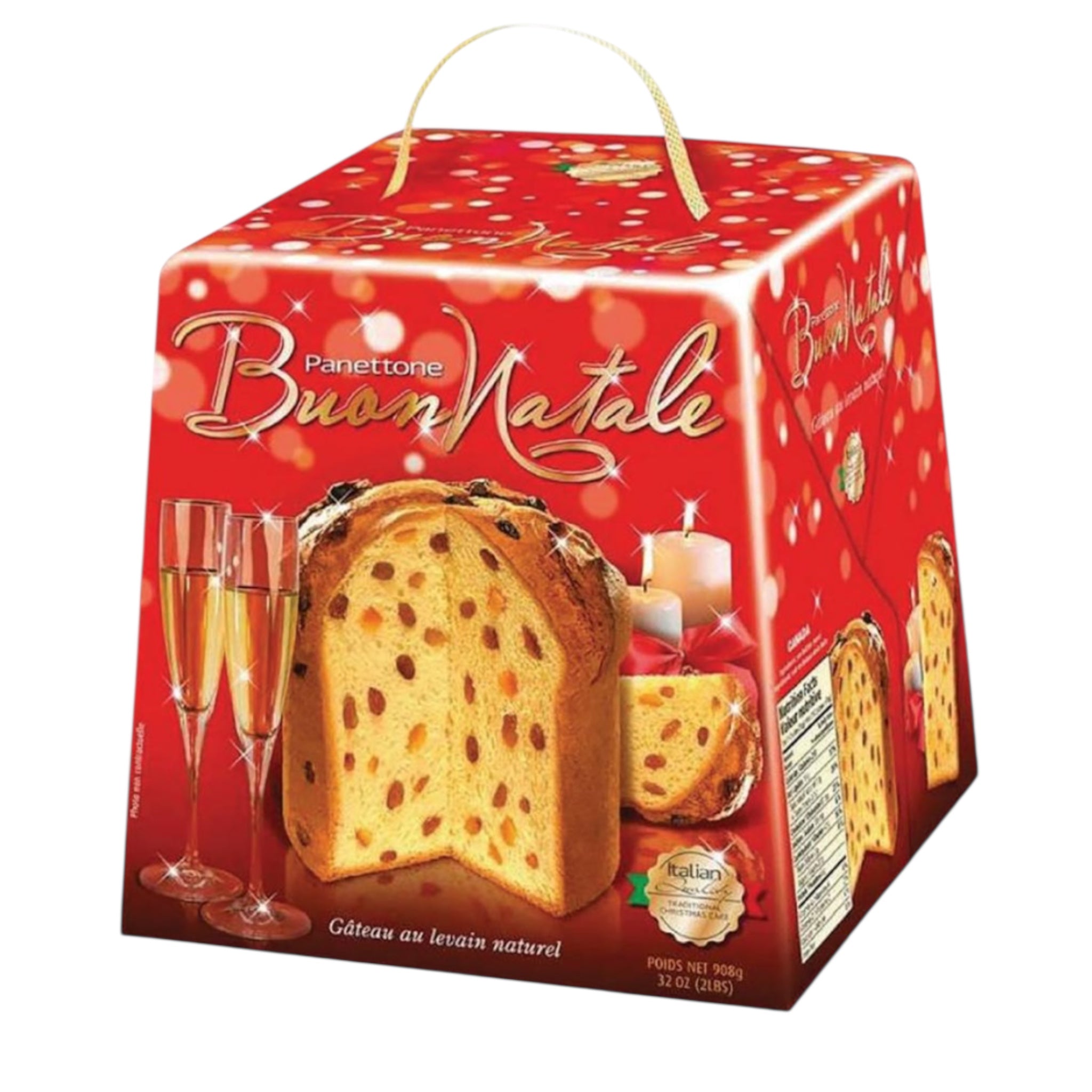 Panettone “Buon Natale” 908g – Classic Italian Christmas Cake