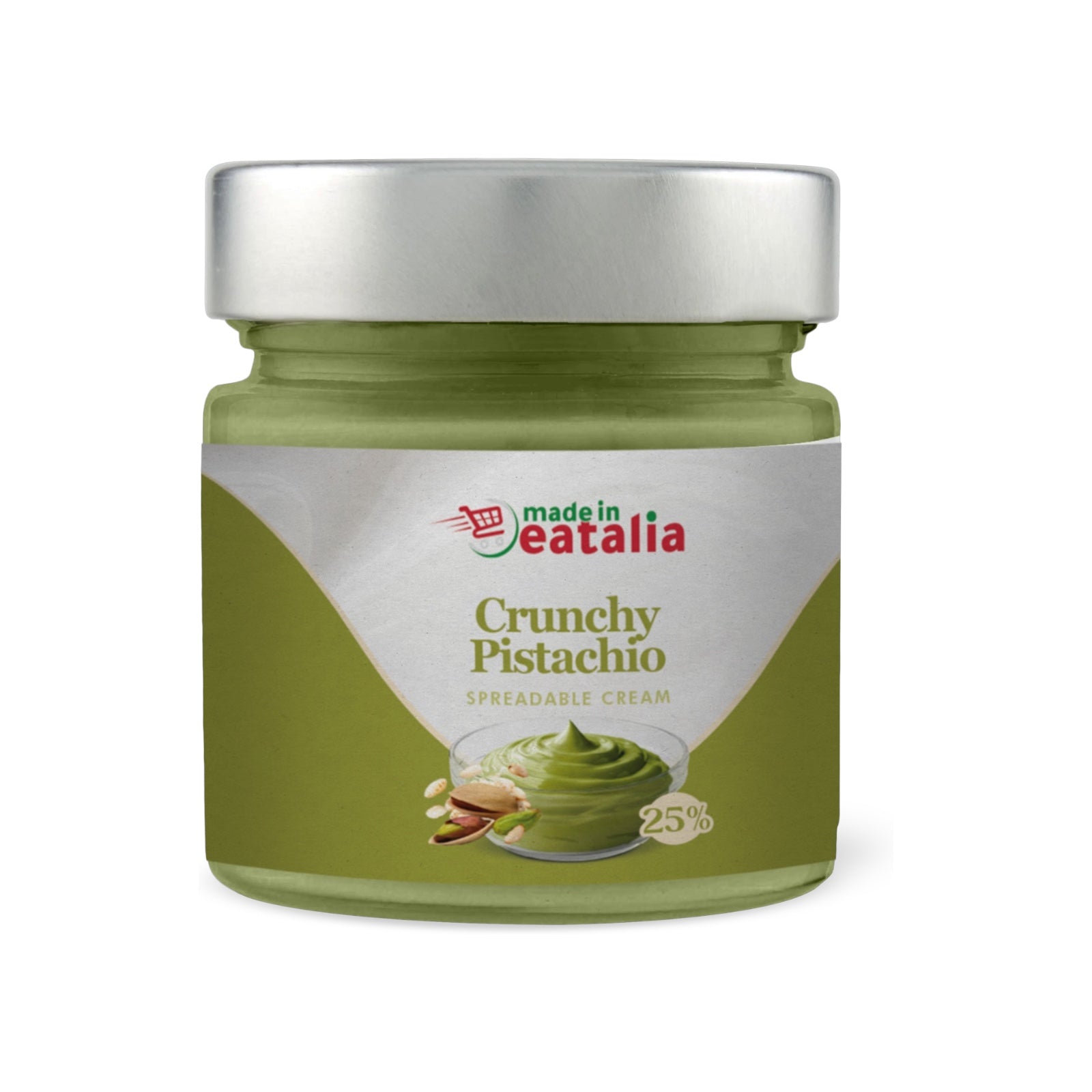 Crunchy Pistachio – Pistachio Spread with 25% Pistachio 200g By Made in Eatalia