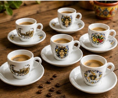 Sicilian Collection Espresso Cup & Saucer Set – 12 Pieces, Service for 6