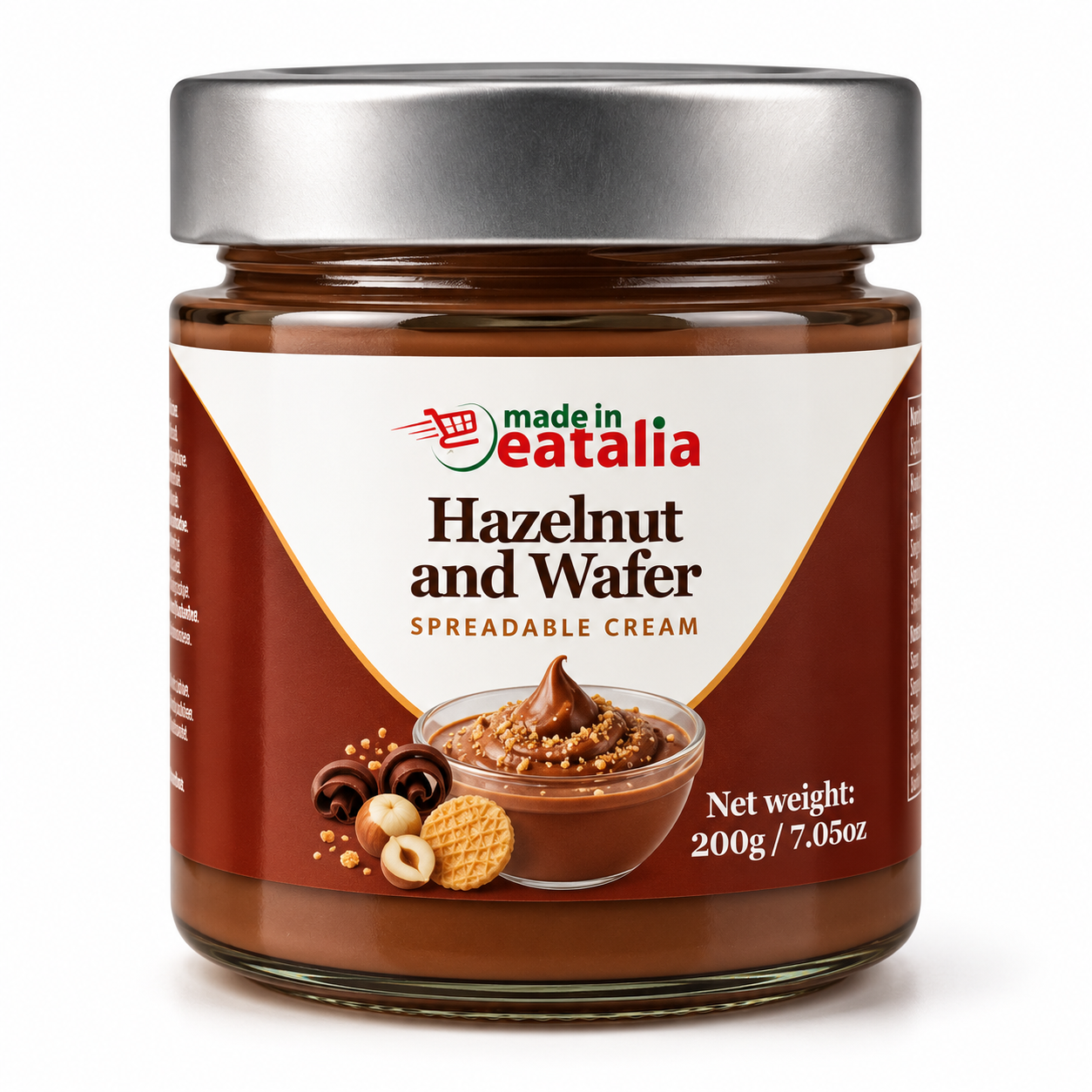 Made in Eatalia Hazelnut & Wafer Spreadable Cream – 200g