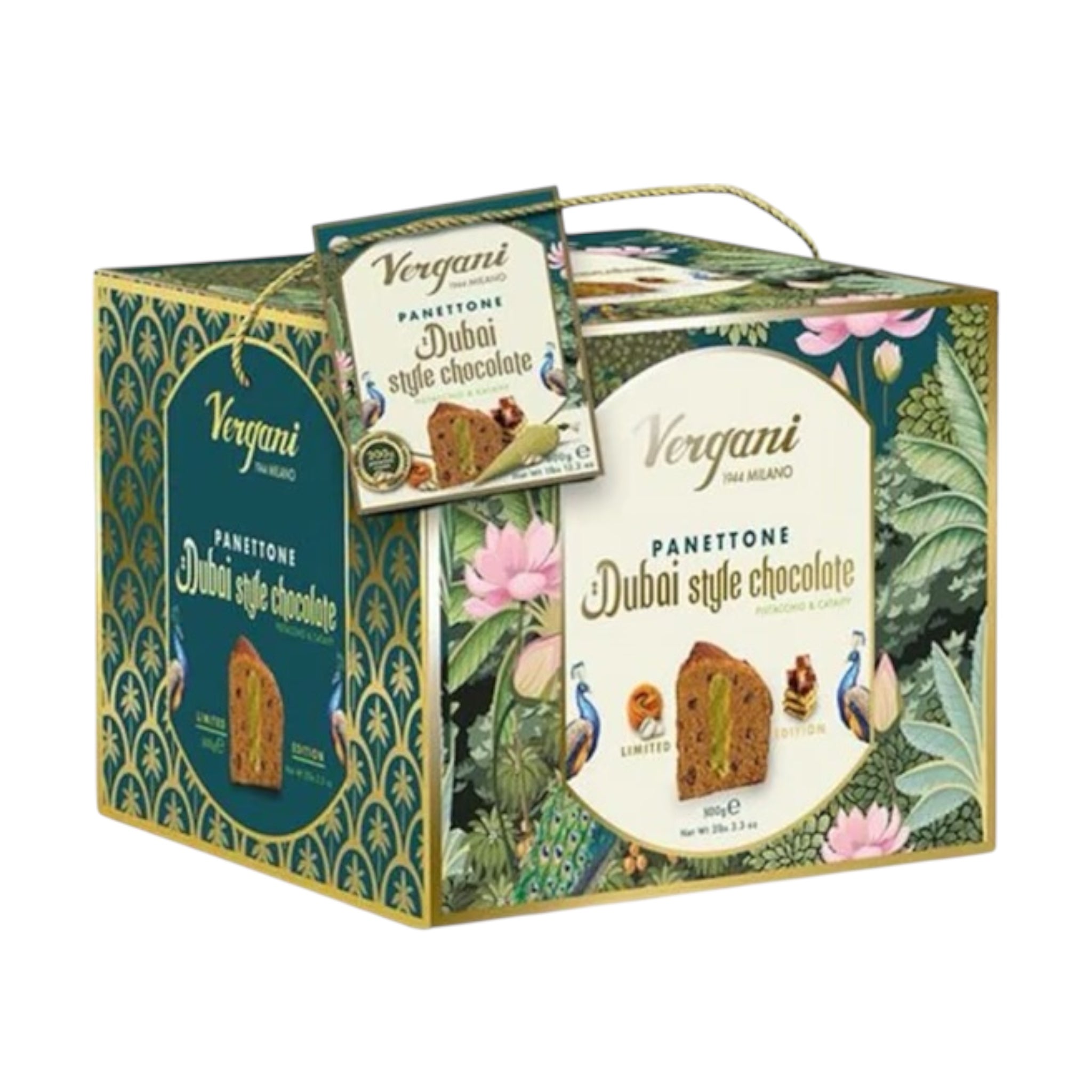 Dubai Chocolate & Pistacchio Panettone Deluxe Box 800g By Vergani