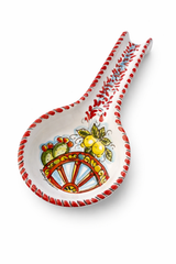 Sicilian Hand-Painted Ceramic Spoon Rest approx. 30 x 13 cm (L x W)