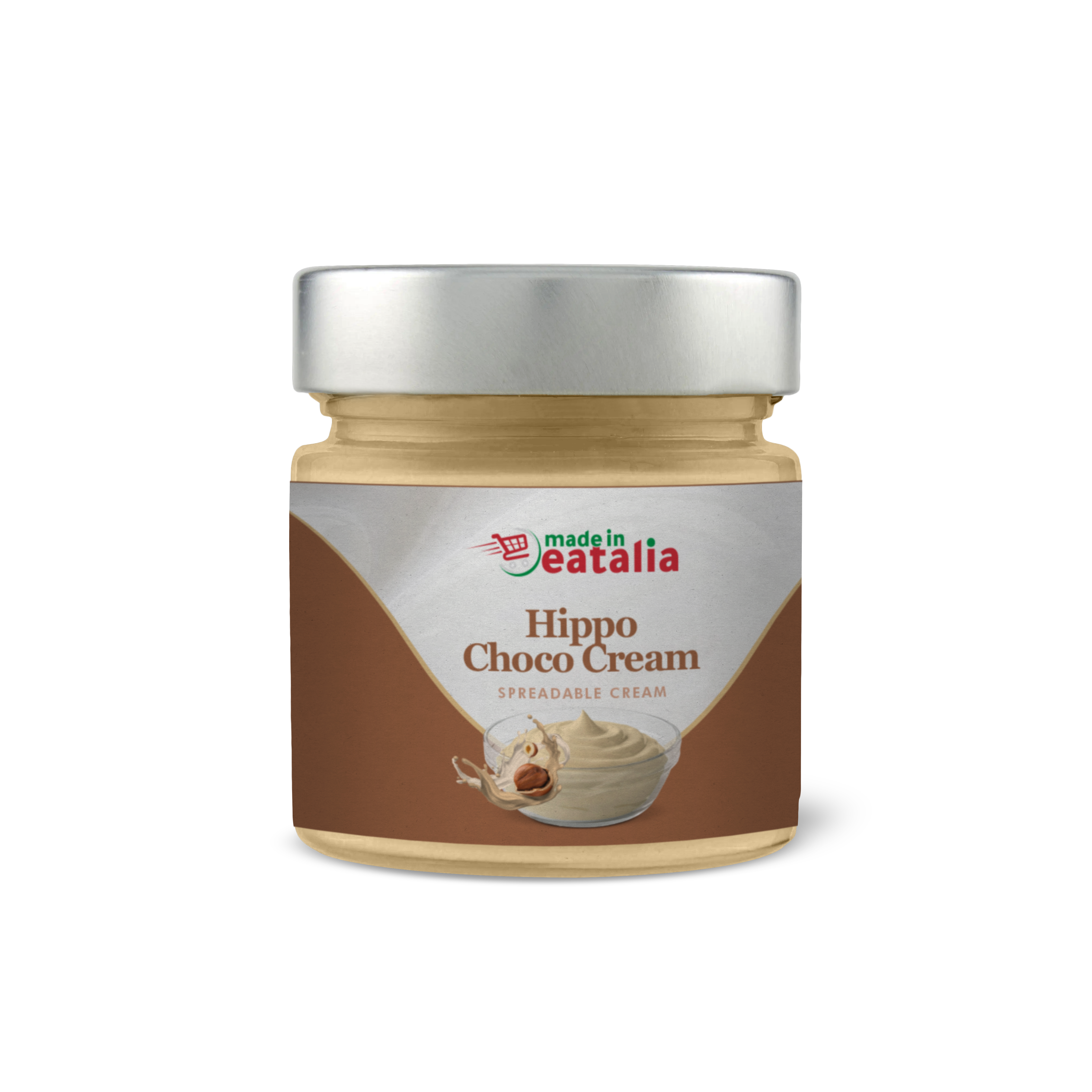 Hippo Choco Cream – Hazelnut & Milk - 200g By Made in Eatalia