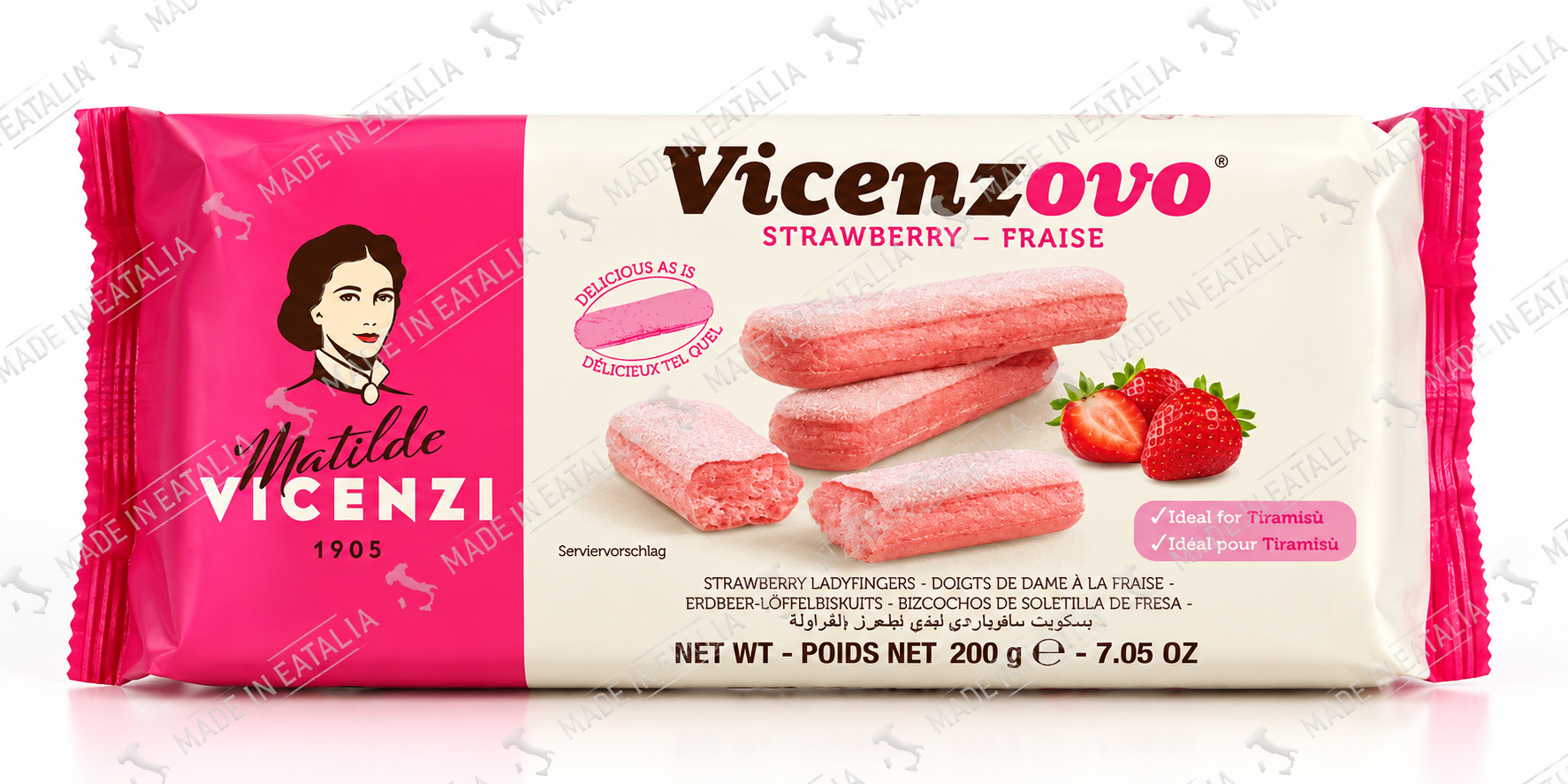 Matilde Vicenzi Vicenzovo Strawberry Ladyfingers – 200g