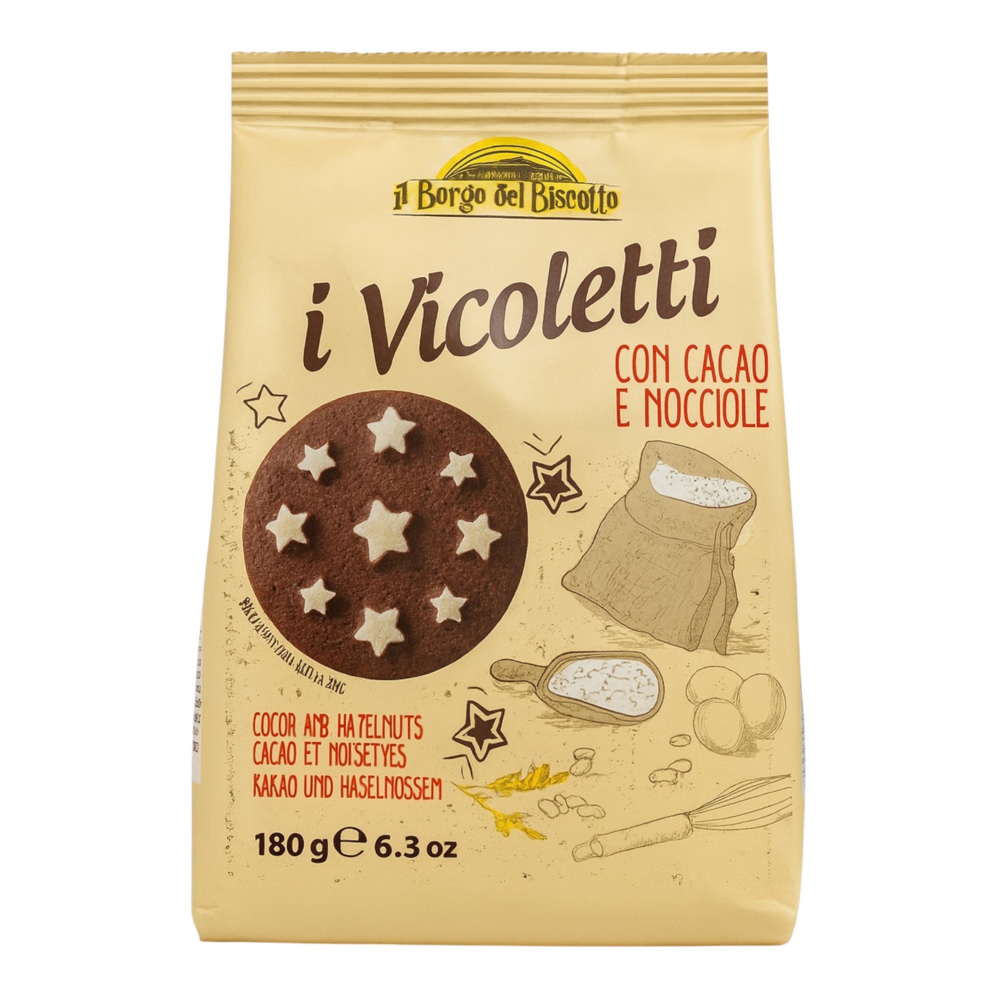 Il Borgo del Biscotto Shortbread 
Chocolate & Hazelnut Biscuits
180g