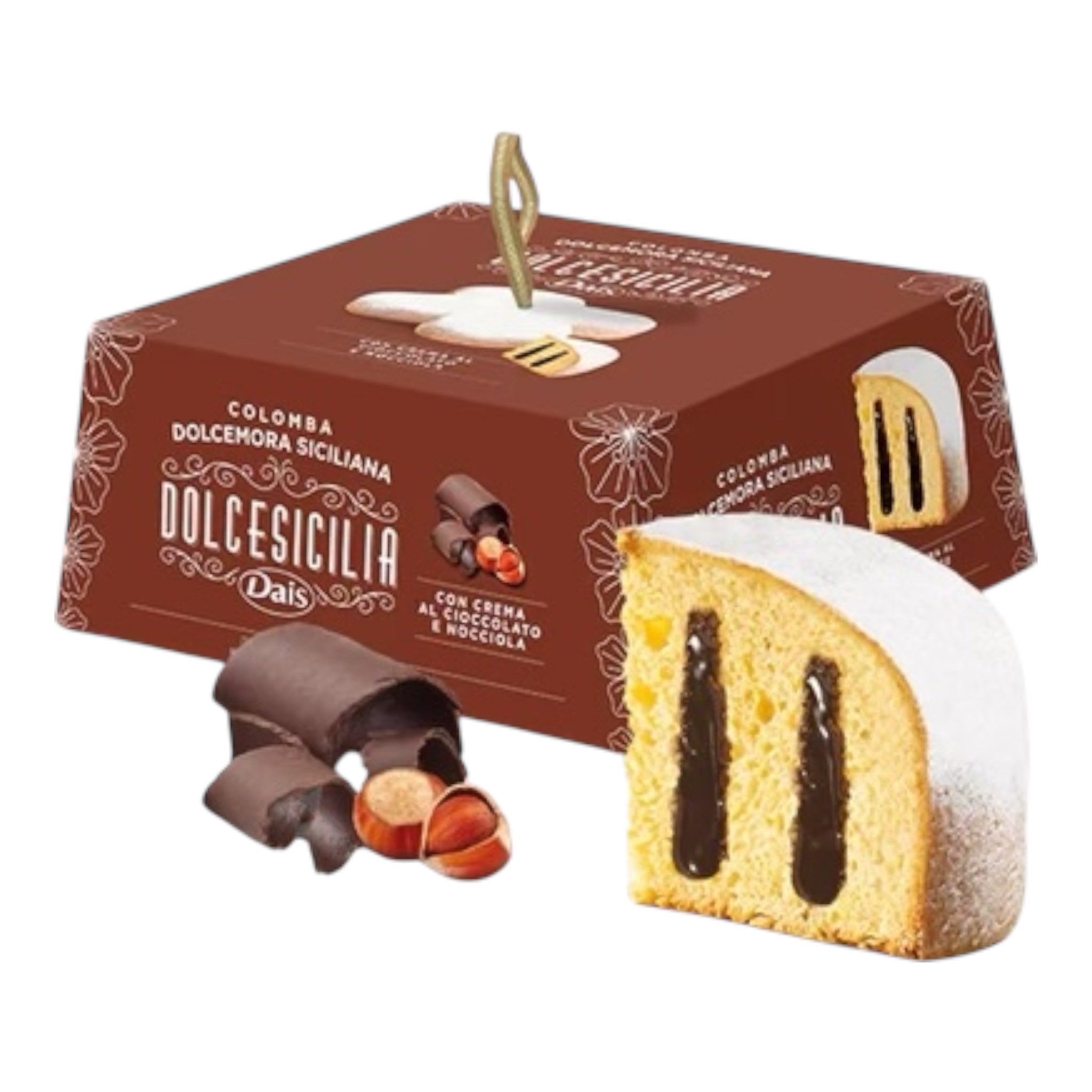 Dais Chocolate and Hazelnut Colomba 750 g – Easter Cake with Hazelnut Cream