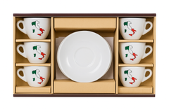 Set of 12 Espresso Cups & Saucers, Service For Six Italian boot