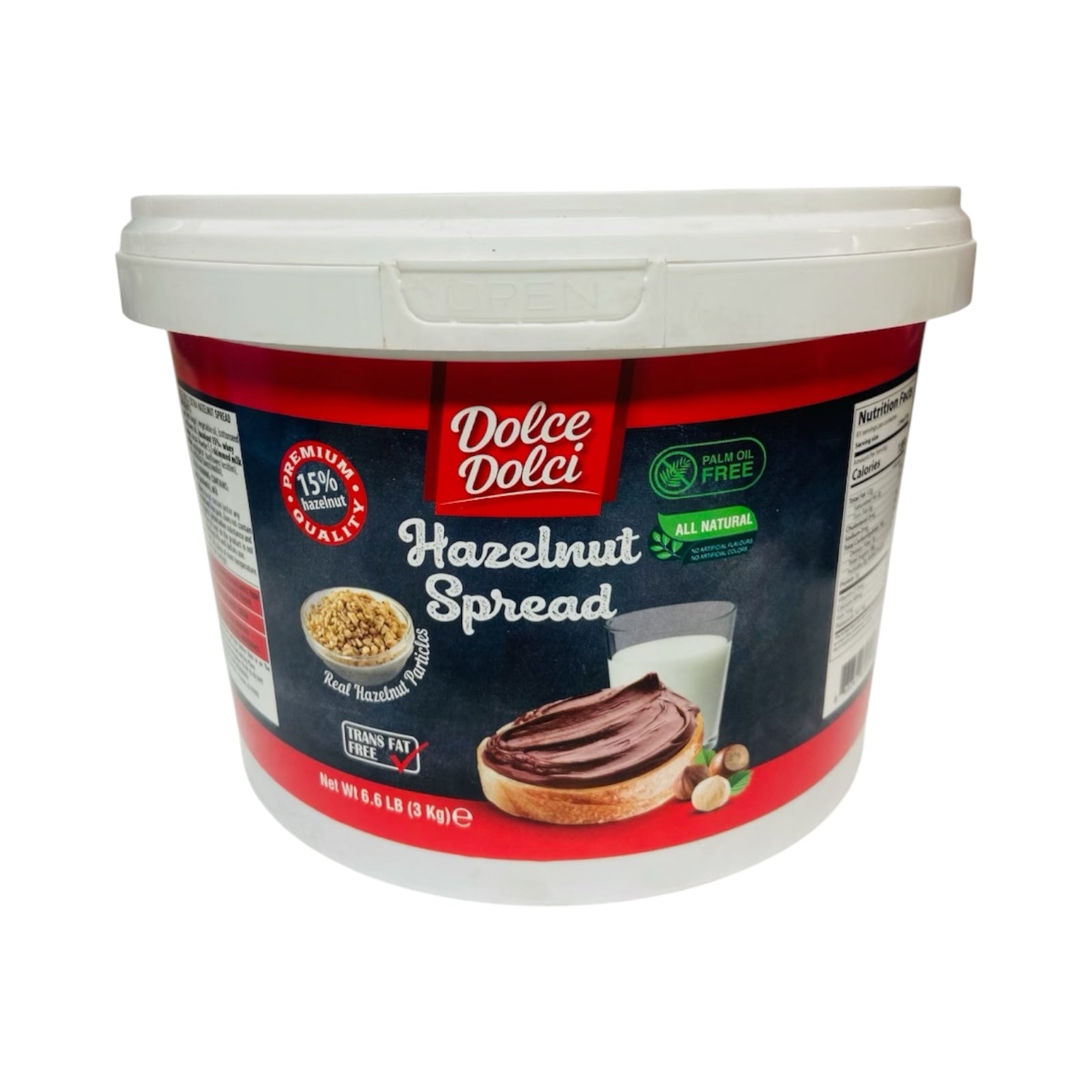 Dolce Dolcì Hazelnut Spread With Real Crunchy Particles Bucket 3kg