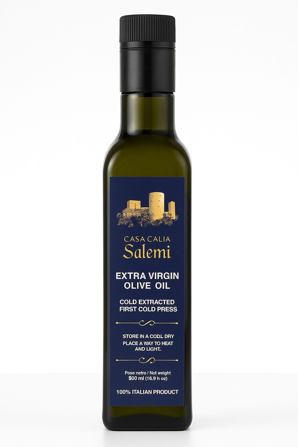 Extra Virgin Olive Oil 500ml - Cold Pressed Italian EVOO By Casa Calia