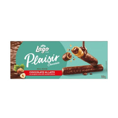 Lago Plaisir Chocolate Wafer Roll Hazelnut 100g