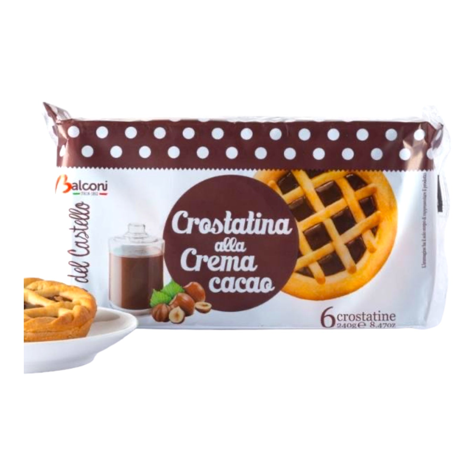 Balconi Crostatine With Chocolate Cream- 6 Tarts 240g