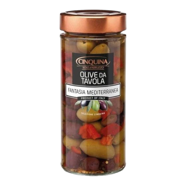 Cinquina Olive da tavola Mediterranean Olives Glass jar 320 gr.