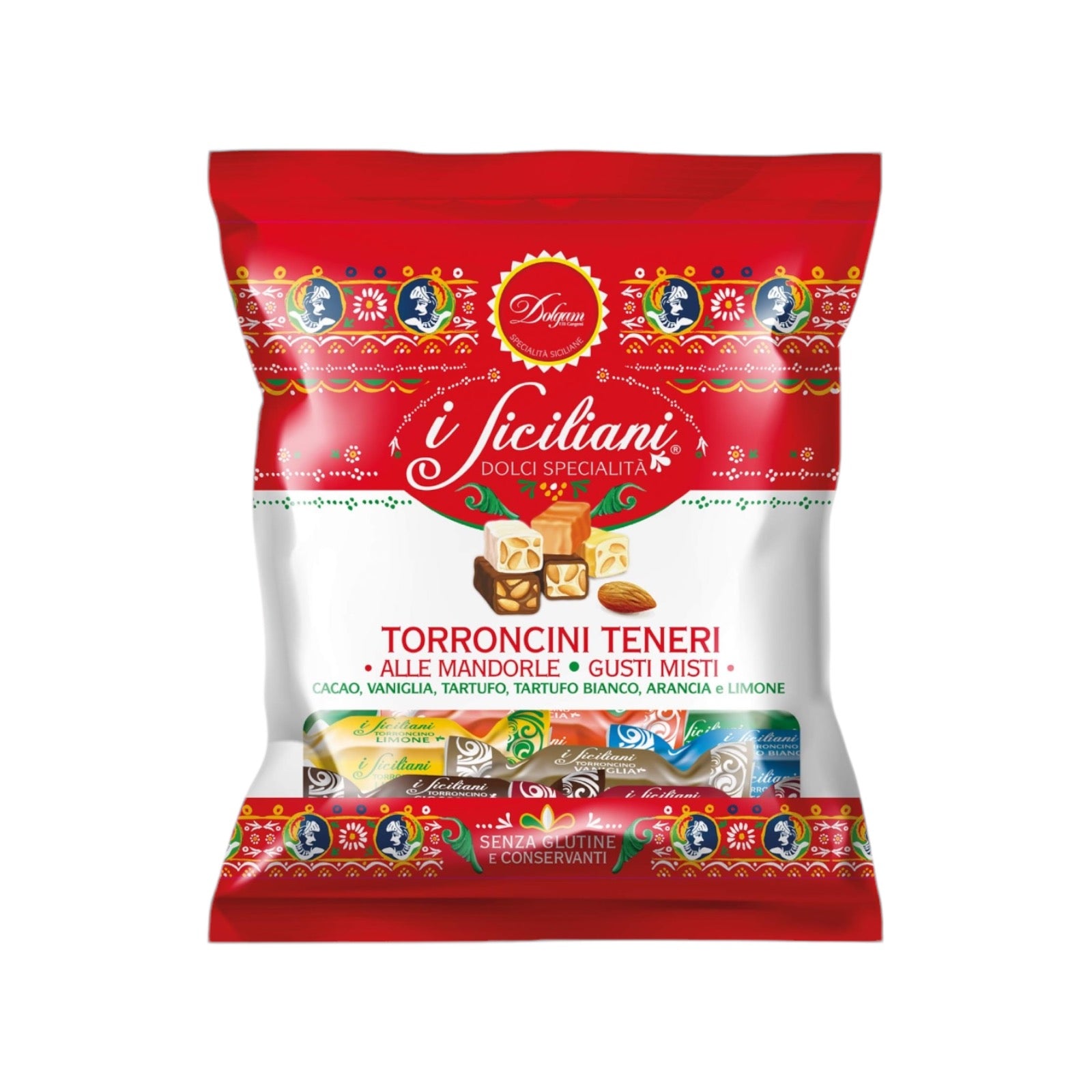 I Siciliani Soft Nougat With Almond Mix Bag 85g