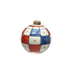 Palla di Natale in pregiata ceramica di Caltagirone - diametro 7,5 cm - Christmas ball in fine Caltagirone ceramic (1 piece) - diameter 7.5 cm -