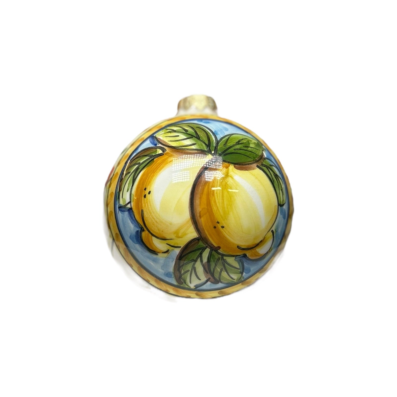 Palla di Natale in pregiata ceramica di Caltagirone - diametro 7,5 cm - Christmas ball in fine Caltagirone ceramic (1 piece) - diameter 7.5 cm -