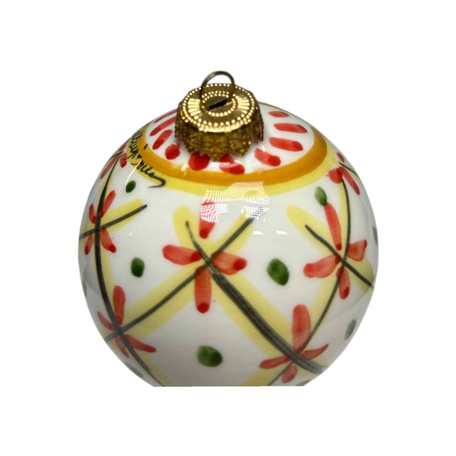 Palla di Natale in pregiata ceramica di Caltagirone - diametro 7,5 cm - Christmas ball in fine Caltagirone ceramic (1 piece) - diameter 7.5 cm -