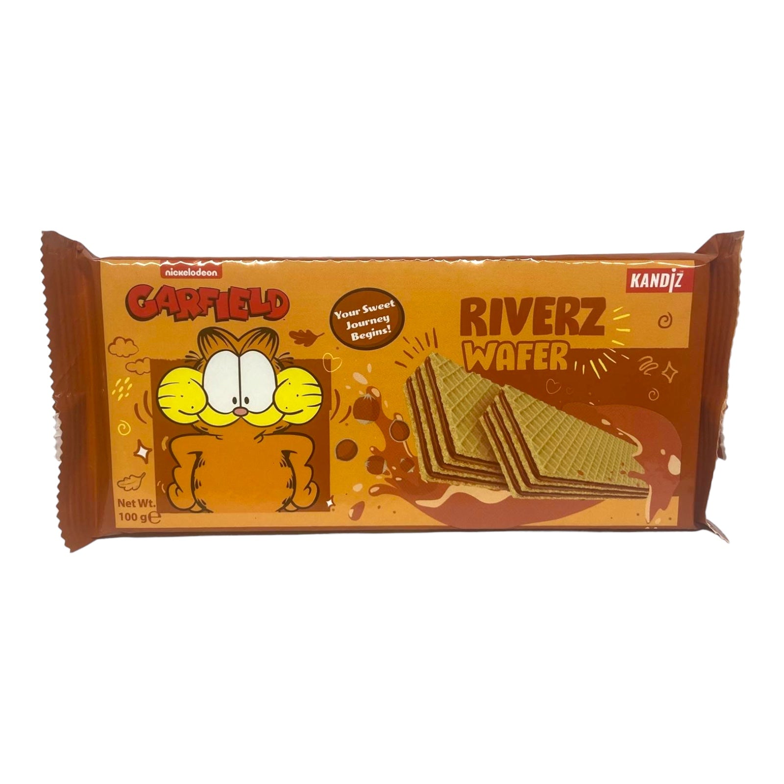 Nickelodeon Wafer Riverz Hazelnut Cream Garfield 100g