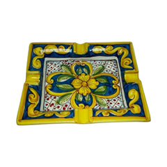 Ashtray in Caltagirone ceramic,  - L 20 x D 16 cm approx.