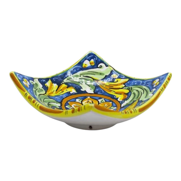 Caltagirone ceramic pocket emptier - l 17 cm x 17 x h 7 cm approx