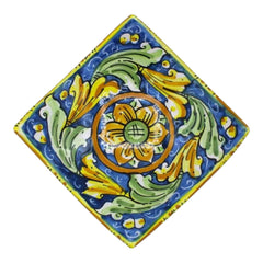 Caltagirone ceramic pocket emptier - l 17 cm x 17 x h 7 cm approx