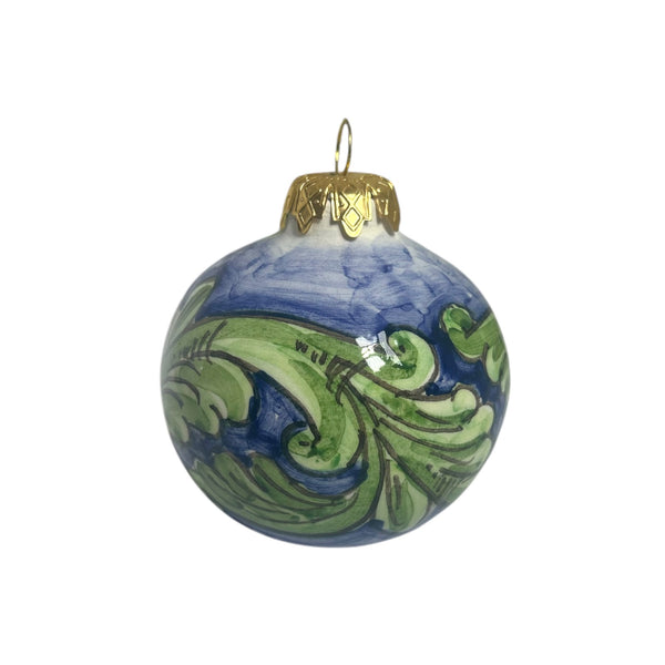 Palla di Natale in pregiata ceramica di Caltagirone (1 Pz) - diametro 7cm - Christmas ball in fine Caltagirone ceramic (1 piece) - diameter 7 cm -