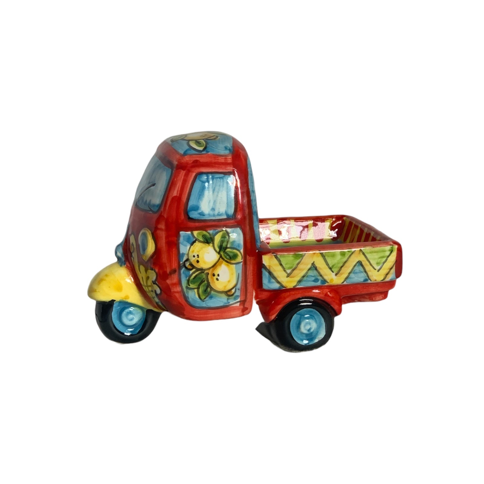 Moto APE Made With Caltagirone Ceramic & Hand Decorated in Sicilian Cart Style